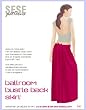 Sew Fast Sew Easy's Ballroom Bustle Back Skirt Sewing Pattern