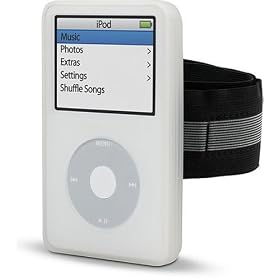 Belkin Sports Sleeve for iPod video - 30GB - Protective sleeve for digital player - silicone - frost white - iPod with video (5G) 30GB