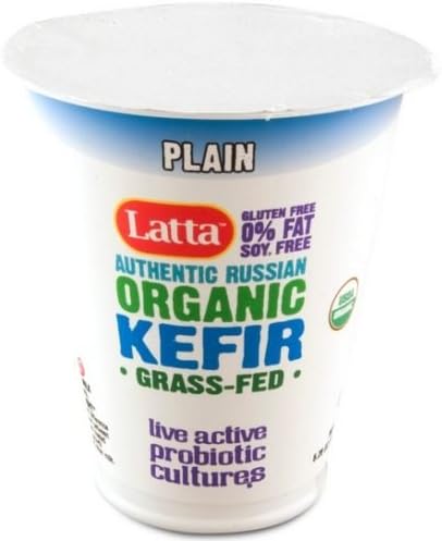 Latta Organic 0 Percent Fat Plain Russian Kefir, 5.25 Ounce Cup -- 12 per case.