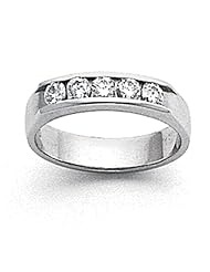 14k White Gold VS Diamond Channel Band Diamond quality VS (VS2 clarity, G-I color)