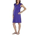 
            
                Moody Mamas Maternity Sleeveless Flounce Neck Dress - Purple
            
        