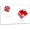 Dice Throw Poker Canvas Art Print Poster