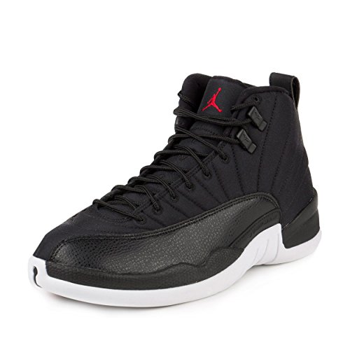 Jordan Men's Air 12 Retro, NYLON-BLACK/GYM RED-WHITE