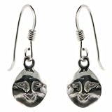 Sterling Silver Man In The Moon Earrings