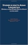 Studies in South Asian Linguistics: Sinhala and Other South Asian Languages