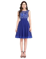 Backless Lace Acrylic/Chiffon/Satin Sleeveless Evening Dress/Prom Dress 