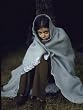 Mary Anthony, Huddled Alone in a Blanket During the Woodstock Music and Art Fest Photographic Poster Print by Bill Eppridge, 30x40