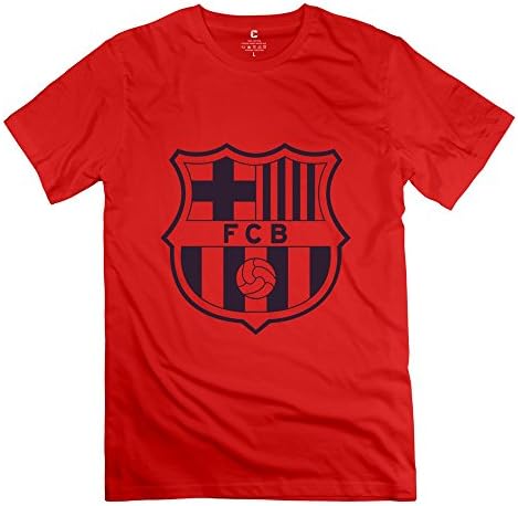 JIEN Men's 2015 FCB Barcelona FC Red Core Crest T-shirt S Red