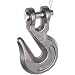 CM M807L Big Orange Grade 43 Carbon Steel Fixed Hoisting/Anchor Clevis Grab Hook, Clear, 7200 lbs Working Load Limit