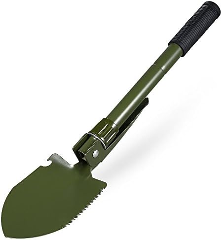 COPARK Multifunctional Mini Military Folding Sappers Shovel Survival Spade Entrenching Tool with Carrying Pouch
