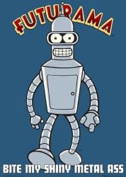 Futurama - Bender Bite My Shiny Metal A&$ - 24x36 Poster