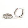 1 Carat Sterling Silver CZ Hoop Earrings