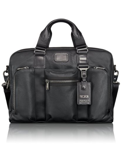 Tumi Luggage Alpha Bravo Mcnair Slim Briefcase, Black, Medium