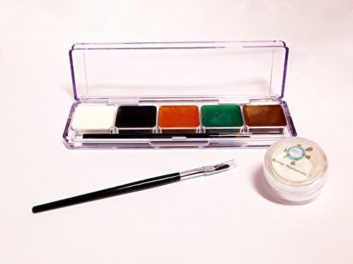 Premium All Natural Face &amp; Body Paint, Dye-Free, Organic Ingredients, Non-Toxic for Adult/Kid Use. Great Palettes for Halloween &amp; All Occasions. No Fragrances. Made in USA.(Camo/Animal)