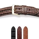HIRSCH San Francisco M, Louisiana Alligator, 79 goldbraun matt, 20 mm, Stahlschließe