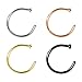 Nose Ring Hoop 4 Pieces Pack Stainless Steel 20G