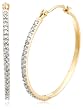 14k Yellow Gold Diamond Hoop Earrings (1/4 cttw, LM Color, I2-I3 Clarity)