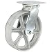 Albion 16 Series 8" Diameter Cast Iron Wheel Medium Heavy Duty Zinc Plate Swivel Caster, Roller Bearing, 4-1/2" Length X 4" Width Plate, 1250 lbs Capacity (Pack of 2)