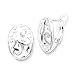 Sterling Silver Polished Clip-on Earrings title=