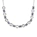 Necklace With 8.10ctw Precious Stones - Genuine Amethysts, Diamonds and Topazes Made of 925 Sterling silver. Total item weight 26.5g Length 16.5in