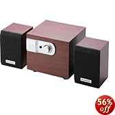 ELECOM 木のスピーカー 12W 2.1ch チェリーウッド MS-W02WCH