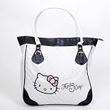 41wu8ici98L. SL160  Hello Kitty Zippered Shopping Tote Hand Bag Black