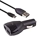 MicroUSB Car Charger, black, for HTC Thunderbolt