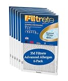 3M Filtrete Advanced Allergen Air Filters 20x25x1 (6-Pack)