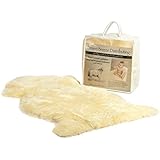Desert Breeze Distributing New Zealand Lambskin for Baby, 100% Natural & Luxuriously Soft Shorn Wool, Soothing Comfort Year Round, Large