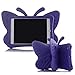 Ipad Mini Case,ER CHEN Kids Light Weight Cute Butterfly Design Shock Proof EVA Foam Series Case for Ipad Mini 1/2/3/4 (Purple)