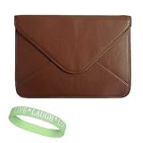 Acer Aspire One 10 Brown Leather Envelope Series Carrying Case + Live*Laugh*Love Wrist Band!!!
