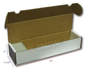 BCW 800 Count- Corrugated Cardboard Storage Box - Baseball, Football, Basketball, Hockey, Nascar, Sportscards, Gaming & Trading Cards Collecting Supplies (1 Box)