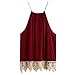 OVERMAL Blouse,Women Lace Tank Tops T shirt (Large)