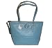 Authentic Coach Signature Blue Patent Leather Tote Zip Bag 15142