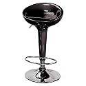 LumiSource Scooper Hydraulic Barstool, Black