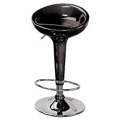 LumiSource Scooper Barstool, Black