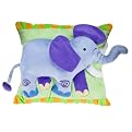 Olive Wild Animals Elephant Pillow - 14x14