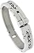 5/8 in. (15 mm) wide Gent's Surgical Steel Bangle Bracelet, w/ Enamel Tribal Pattern