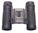 Sports 8x21 Sport Binoculars with w/ Ruby Tinted Lens for Glare Reduction & Carrying Case by Binoculars