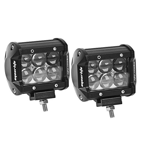 Led Cube Lights, Eyourlife Fish Eye 18W 4D Lens Spot Beam Off Road Work Light Bar With Waterproof For Jeep Atv Utv Driving Headlight Pods Spot 2Pcs