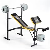 Everlast EV115 Starter Bench and Weights - Grey/Yellow