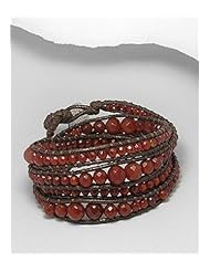 Cotton Semi GemStone Beads Bracelet In Zinc