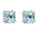 14k White Gold 5mm Aquamarine Stud Earrings