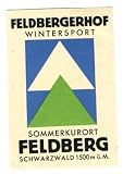 Feldbergerhof Luggage Label Wintersport Schwarzwald