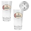 Houston Astros MLB 2pc Pint Ale Glass Set with Baseball Bottom - Oval Logo by Great American Products