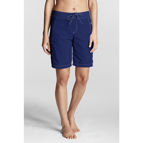 Lands' End Women's Regular AquaTerra Supplex Board Shorts, 10 18 at