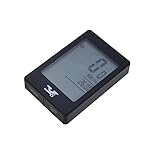 Anself Wireless Bike Bicycle Cycling Computer Odometer Speedometer Touch Button LCD Backlight Backlit Water-resistant Multifunction Black