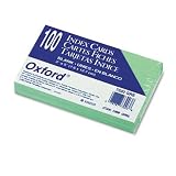 Recycled Oxford Colored Index Cards, Unruled, 3x5, Green, 100/Pack ESS7320GRE