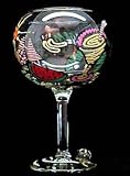 Caribbean Excitement Design - Hand Painted - Goblet - 12.5 oz.