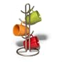 SATIN NICKEL Euro coffee MUG HOLDER Stand KITCHEN